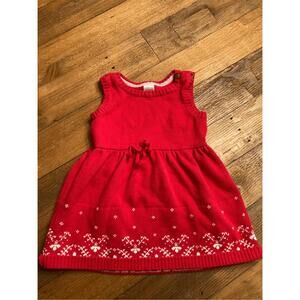 Carters girls 18 months Christmas holiday red dress sleeveless